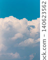 Summer blue sky and rising white cumulonimbus clouds (vertical orientation) 140623562