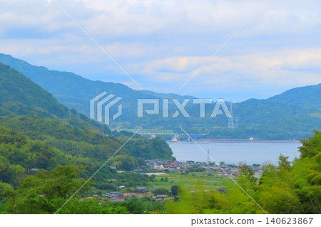 [Yamaguchi Prefecture] Scenery of Suo-Oshima Island and Oshima Bridge 140623867