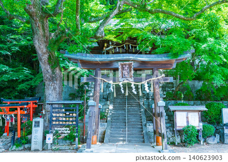 大阪府柏原市拓彥拓姬神社的鳥居與參拜殿 140623903
