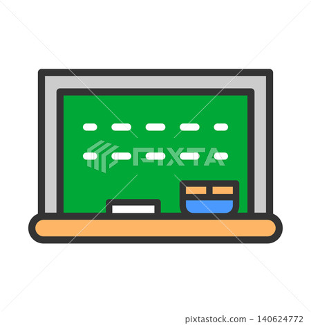 Blackboard icon, elementary school classroom 140624772