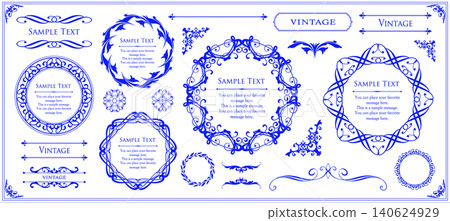 Luxury vintage style frame design set Luxury vintage style frame design set 140624929