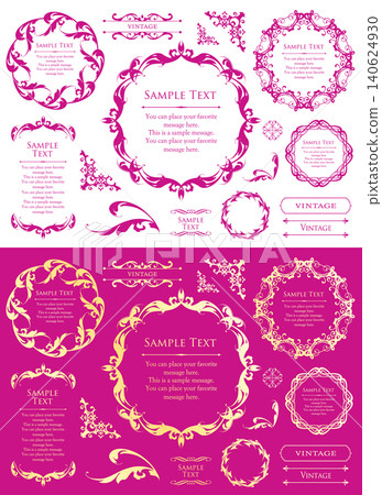 Luxury vintage style frame design set Luxury vintage style frame design set 140624930