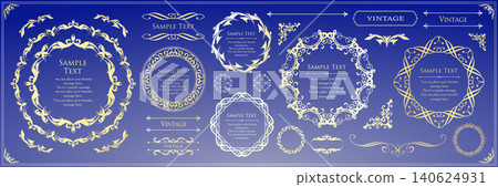 Luxury vintage style frame design set Luxury vintage style frame design set 140624931
