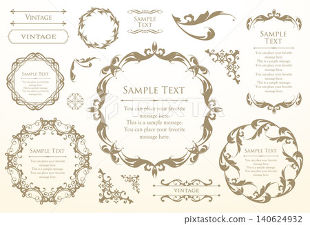 Luxury vintage style frame design set Luxury vintage style frame design set 140624932