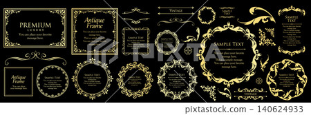 Luxury vintage style frame design set Luxury vintage style frame design set 140624933
