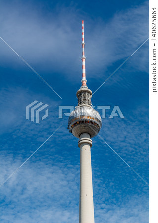 Berlin TV Tower Against Blue Sky Berlin TV Tower Against Blue Sky 140625663