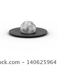 Traditional bean paste mochi served on a black plate 140625964