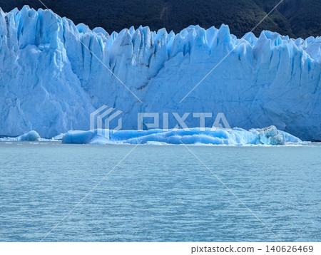 Floating iceberg near Perito Moreno Glacier ice wall 140626469