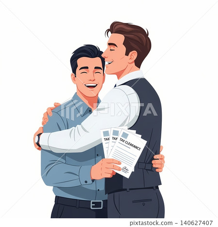 Accountant Business Owner Tax Success Flat Vector Illustration Accountant Business Owner Tax Success Flat Vector Illustration 140627407