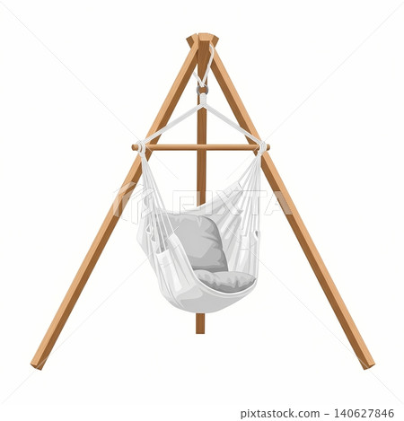 White Canvas Baby Hammock with Wooden Stand White Canvas Baby Hammock with Wooden Stand 140627846