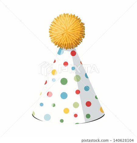 Confetti Pattern Paper Party Hat with Pom Pom Confetti Pattern Paper Party Hat with Pom Pom 140628104