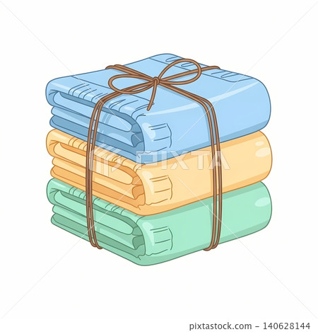 Stack of Reusable Cloth Diapers Tied with Twine Stack of Reusable Cloth Diapers Tied with Twine 140628144
