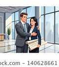Estate Developer Architect Skyscraper Foyer Flat Vector Illustration 140628661