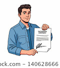 Entrepreneur Holding Signed Partnership Agreement 140628666