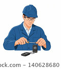 Electronics Technician Repairing Radar 140628680