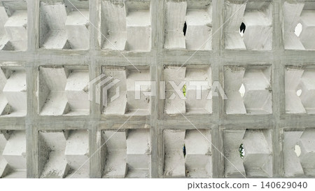 Modern concrete breeze block wall texture background Modern concrete breeze block wall texture background 140629040