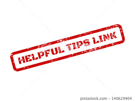 A red rectangular distressed stamp displaying the phrase Helpful Tips Link for website navigation A red rectangular distressed stamp displaying the phrase Helpful Tips Link for website navigation 140629904