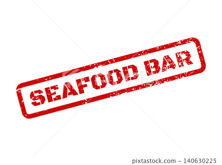 Grunge textured rectangular rubber stamp with the bold wording Seafood Bar, excellent for restaurant menus or promotional signage Grunge textured rectangular rubber stamp with the bold wording Seafood Bar, excellent for restaurant menus or promotional signage 140630225