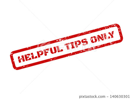 Isolated red rubber stamp with a grunge effect containing the text Helpful Tips Only for focused content Isolated red rubber stamp with a grunge effect containing the text Helpful Tips Only for focused content 140630301