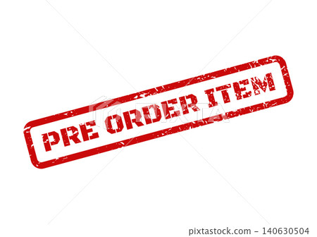 Vibrant red grunge stamp with PRE ORDER ITEM text, ideal for highlighting individual product reservations Vibrant red grunge stamp with PRE ORDER ITEM text, ideal for highlighting individual product reservations 140630504