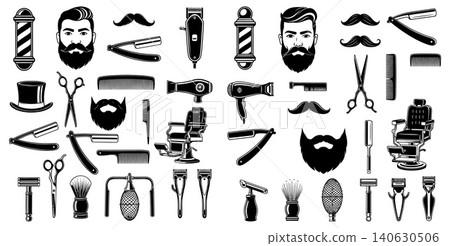 Vintage Barber Shop Essentials and Grooming Tools Collection Vintage Barber Shop Essentials and Grooming Tools Collection 140630506