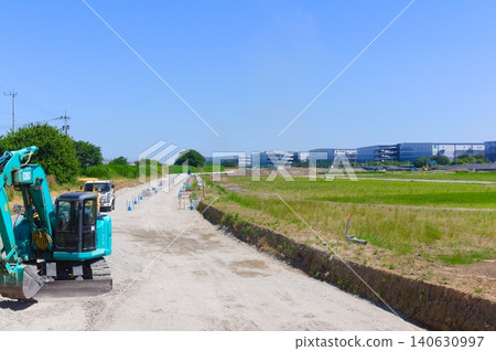 Redevelopment along the Edogawa River in Nagareyama City, Chiba Prefecture, May 2026 140630997
