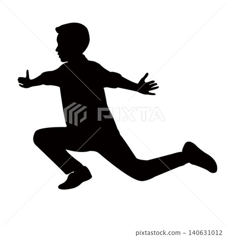 a boy body, silhouette vector 140631012