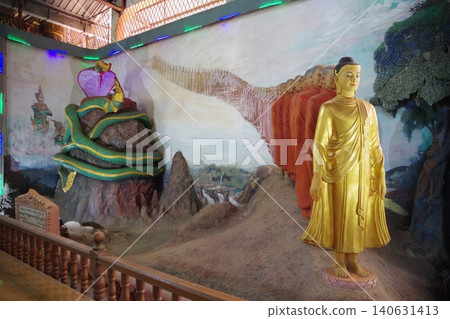 Myanmar, Yangon, Ngathatgyi Pagoda Myanmar, Yangon, Ngathatgyi Pagoda 140631413