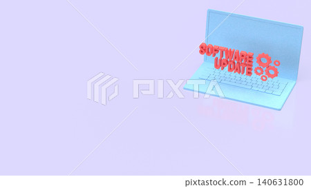 Software Update Laptop For Modern Digital Maintenance 3d render. 140631800