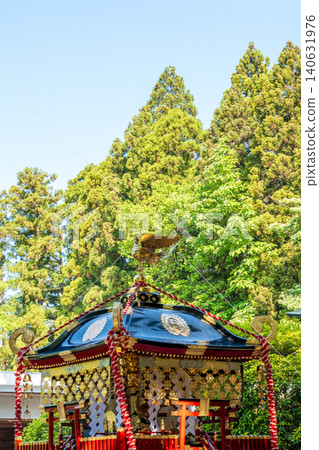 The magnificent portable shrines of the Sendai Aoba Festival adorn the city of Sendai. The magnificent portable shrines of the Sendai Aoba Festival adorn the city of Sendai. 140631976