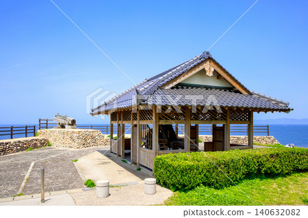 <島根縣>手必神浦台場公園:涼亭與複製大砲 <島根縣>手必神浦台場公園:涼亭與複製大砲 140632082