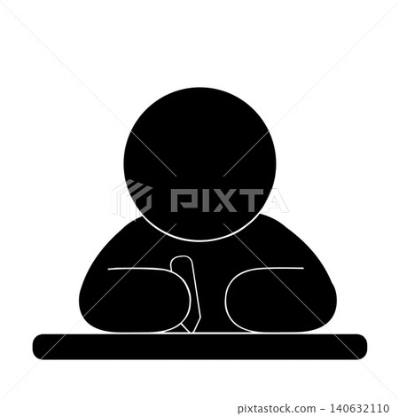 一個人學習的象形圖 一個人學習的象形圖 140632110