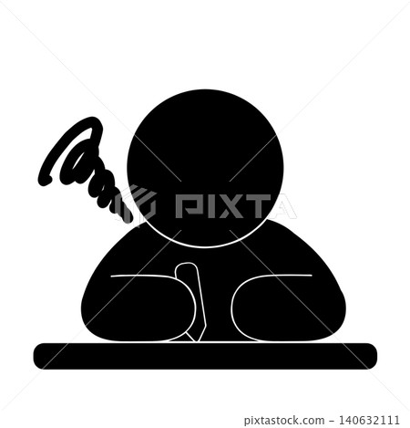 Pictogram of a person studying Pictogram of a person studying 140632111