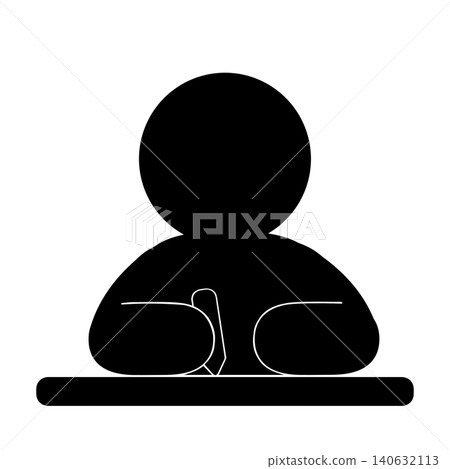 Pictogram of a person studying Pictogram of a person studying 140632113
