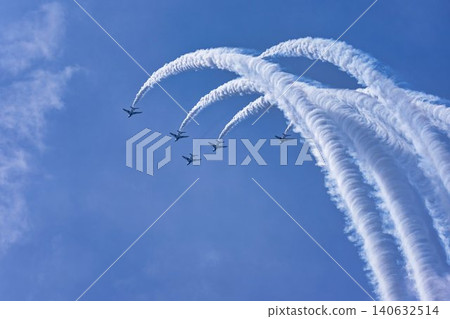 Blue Impulse at Matsushima Air Base Higashi Matsushima City, Miyagi Prefecture 140632514