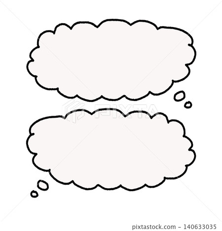Simple speech bubble illustration set: Clouds Simple speech bubble illustration set: Clouds 140633035