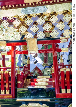 The magnificent portable shrines of the Sendai Aoba Festival adorn the city of Sendai. The magnificent portable shrines of the Sendai Aoba Festival adorn the city of Sendai. 140633467