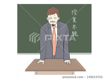 A male teacher conducting a lesson in the classroom on a parent-teacher observation day. A male teacher conducting a lesson in the classroom on a parent-teacher observation day. 140633550