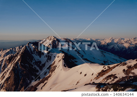 Hakuba-dake of the remaining snow Hakuba-dake of the remaining snow 140634144