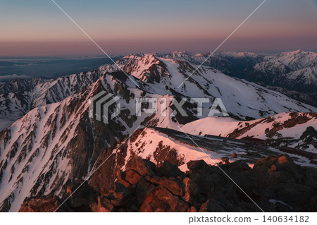 Hakuba-dake of the remaining snow Hakuba-dake of the remaining snow 140634182