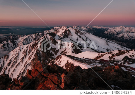 Hakuba-dake of the remaining snow Hakuba-dake of the remaining snow 140634184