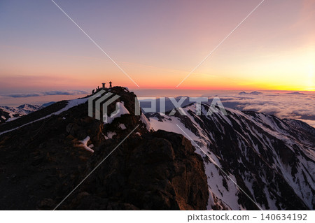 Hakuba-dake of the remaining snow Hakuba-dake of the remaining snow 140634192