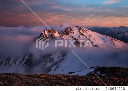 Hakuba-dake of the remaining snow Hakuba-dake of the remaining snow 140634210