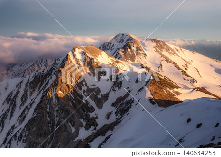 Hakuba-dake of the remaining snow Hakuba-dake of the remaining snow 140634253