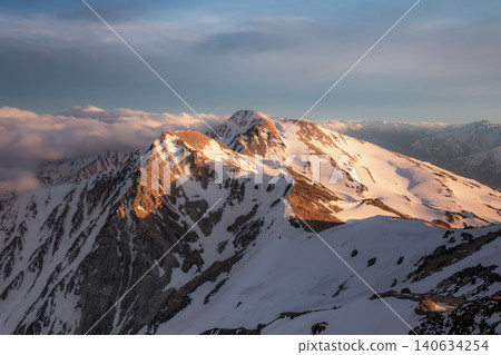 Hakuba-dake of the remaining snow 140634254