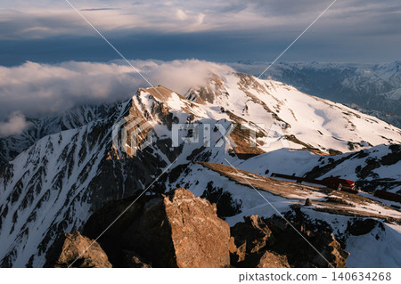 Hakuba-dake of the remaining snow Hakuba-dake of the remaining snow 140634268