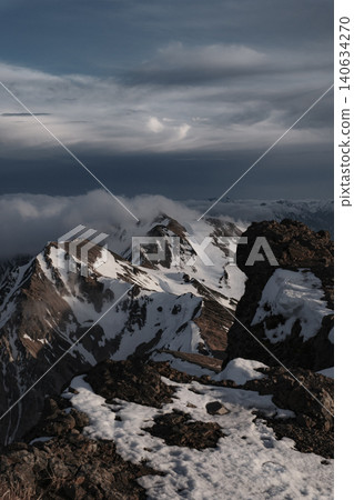 Hakuba-dake of the remaining snow Hakuba-dake of the remaining snow 140634270