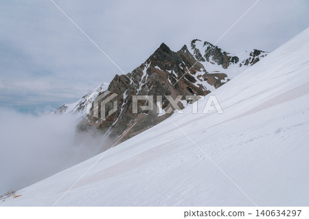 Hakuba-dake of the remaining snow Hakuba-dake of the remaining snow 140634297