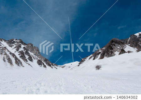 Hakuba-dake of the remaining snow Hakuba-dake of the remaining snow 140634302