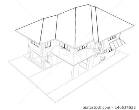 3D illustration of residential project 140634628